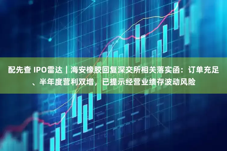 配先查 IPO雷达｜海安橡胶回复深交所相关落实函：订单充足、半年度营利双增，已提示经营业绩存波动风险